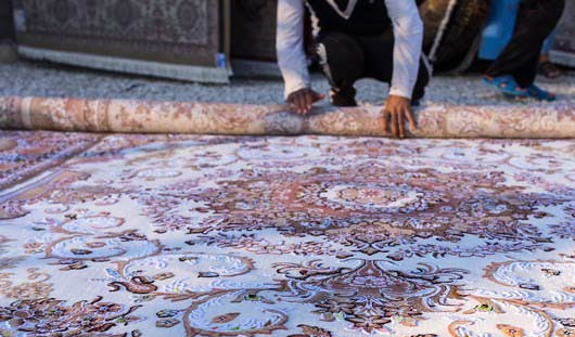 روش اصولی لول کردن قالی در قالیشویی پل صدر
